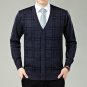 New Men Cardigan Sweaters Fashion Wool Sweatercoat Knitwear Male V-Neck Collar Slim Fit Bussiness C