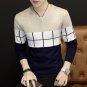 2017 Autumn Mens Sweaters Patchwork Knitted Brand Clothing For Man\'s Slim Knitwear Pullovers Male K