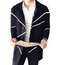 Geometric Mens Sweater Fashion Long Cardigan Loose Long Mens Cardigans Pour Homme Elegant Stylish He