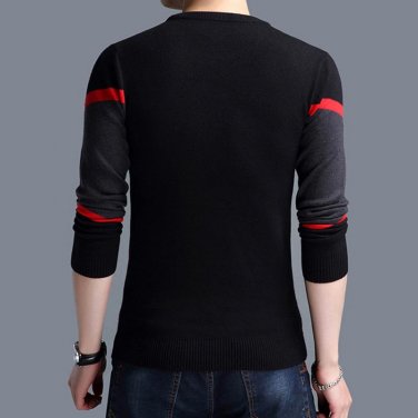 Men Christmas Sweaters Warm Knitted Cashmere Sweater Casual O-Neck Pullover Men Pull Homme