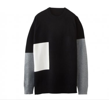 Torn black sweater men\'s hip hop sweater sweater men\'s fashion loose personality Europe and the Un