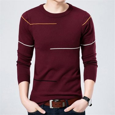 Spring Autumn mens pullover sweaters cotton O neck sweater Male knitwear Gray Black 3XL Brand Cashme