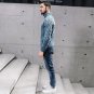 New Autumn Mens Thick Sweaters Turtleneck Blue Knitted Brand Clothing Man\'s Slim Knitwear Male Knit