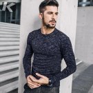 New Autumn Mens Sweaters Army Green Blue Color Knitted Brand Clothing For Man Slim Pullovers Male Kn