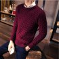 Men\'s Casual Leisure O-Neck warm knit Sweater famous Brand Pullover Knitting Sweaters Men Plus larg