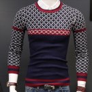 Fall fashion sweaters Men  casual Plaid turtleneck sweater color red plaid 620