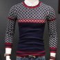 Fall fashion sweaters Men casual Plaid turtleneck sweater color red plaid 620