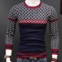 Fall fashion sweaters Men casual Plaid turtleneck sweater color red plaid 620