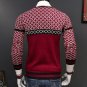 Fall fashion sweaters Men casual Plaid turtleneck sweater color red plaid 620