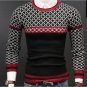 Fall fashion sweaters Men casual Plaid turtleneck sweater color red plaid 620