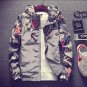2018 Fashion Floral Bomber Jacket Men Hip Hop Slim Fit Flowers Pilot Bomber Jacket Coat Men\'s Hoode