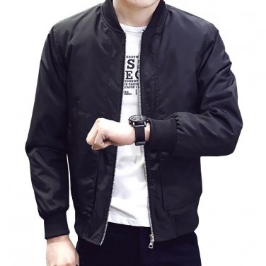 2017 New Spring Autumn Men\'s Jackets Thin Solid Fashion Coats Male Casual Slim Stand Collar Bomber 