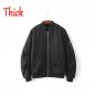 2018 Spring Autumn Mens Solid Flight Wine Red Bomber Jacket Men\'s Rib Sleeve Zipper Short Air Force