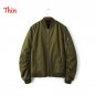 2018 Spring Autumn Mens Solid Flight Wine Red Bomber Jacket Men\'s Rib Sleeve Zipper Short Air Force