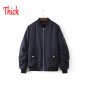 2018 Spring Autumn Mens Solid Flight Wine Red Bomber Jacket Men\'s Rib Sleeve Zipper Short Air Force