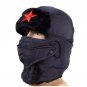 Winter Trapper Trooper Hat Earflaps Russian Warm Ushanka Military Red Star Cossack Aviator Bomber Ha