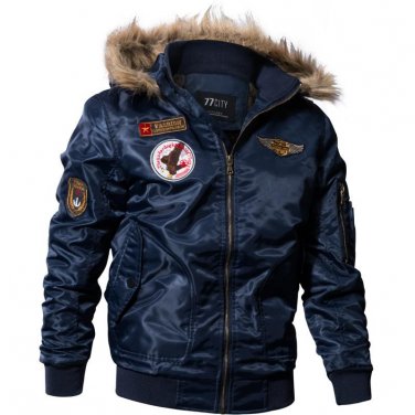 Brand Jacket Mens Winter Jackets Thick Fleece Outerwear Men Army Green Flight Coat Streetwear Parkas