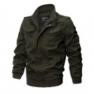 Plus Size Bomber Jacket Men Autumn Winter Outwear Casual Cotton Washed Coats Stand Collar Army Milit