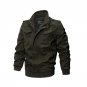 Plus Size Bomber Jacket Men Autumn Winter Outwear Casual Cotton Washed Coats Stand Collar Army Milit
