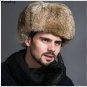 High Quality Mens 100% Real Rabbit Fur Winter Hats Lei Feng hat With Ear Flaps Warm Snow Caps Russia