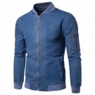 Casual Slim Mens Denim Jacket Brand Men\'s Zipper Bomber Jacket Men High Quality Cowboy Men\'s Jean 
