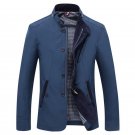 New Casual Slim Blazer Jacket Stand Collar Thin Business Coat 2017 Spring Autumn Male Outwear Windbr