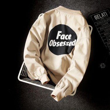 2017 New Men Bomber Jacket Hip Hop print Designs Slim Fit Pilot Bomber Jacket Coat Men Jackets Plus 