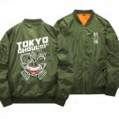 Anime Tokyo Ghoul Bomber Jacket Kaneki Ken Printed Stand Collar Baseball Jacket Pilot Jackets Free S
