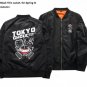 Anime Tokyo Ghoul Bomber Jacket Kaneki Ken Printed Stand Collar Baseball Jacket Pilot Jackets Free S