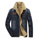 2017 New Denim Jackets Men Brand Fashion Winter Bomber Jacket Retro Warm Fur Collar Thick Parka Coat
