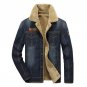 2017 New Denim Jackets Men Brand Fashion Winter Bomber Jacket Retro Warm Fur Collar Thick Parka Coat