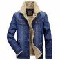 2017 New Denim Jackets Men Brand Fashion Winter Bomber Jacket Retro Warm Fur Collar Thick Parka Coat