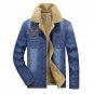 2017 New Denim Jackets Men Brand Fashion Winter Bomber Jacket Retro Warm Fur Collar Thick Parka Coat