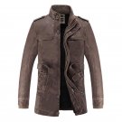 2017 Winter Leather Jacket Men Fax Fur Liner Slim Fit  Motercycle Jaqueta De Couro Masculino PU Leat