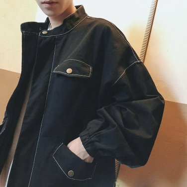 2017 Work Clothes Bomber College Varsity Casual Brand Retro Male Winter Jacket Men Windbreaker Zippe
