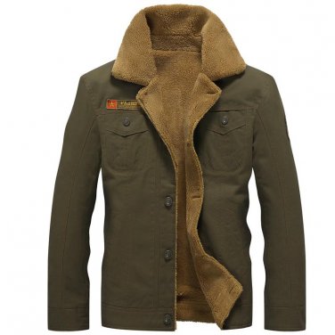MUYIREN Winter Bomber Jacket Men Air Force Pilot MA1 Jacket Warm Male fur collar Army Jacket tactica