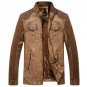 Winter Men Leather Jacket PU Stand Collar Motorcycle Leather Jackets Men Jaqueta De Couro Bomber Jac
