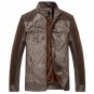 Winter Men Leather Jacket PU Stand Collar Motorcycle Leather Jackets Men Jaqueta De Couro Bomber Jac