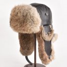 Winter Hat For Men Women Real Rabbit Fur Ear Cap Warm Winter Ski cap unisex Bomber Hat Russia Fur Ha