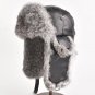 Winter Hat For Men Women Real Rabbit Fur Ear Cap Warm Winter Ski cap unisex Bomber Hat Russia Fur Ha