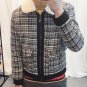 Winter Jackets Men 2018 Plaid Fur Parka Mens Bomber Jackets Mens Woolen Coats Slim Fit Chaquetas Hom