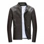 Motorcycle Leather jackets Men Slim Fit Stand Collar Bomber Jacket Faux Leather Fur Coat Plus Size j