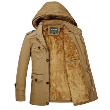 2017 New Fashion Winter Jacket Men Long Thick Warm Cotton-Padded Jackets Coat Parka Overcoat Casual 