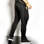 Black Cotton Blend Fabric Square Rivets Vest Silver Sequins Vest Harlan Pants Men Set Ds Dj Nightclu