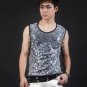 Silver Sequins Singer stage men\'s vest men pullover brand roupas masculinas sexy tank top camisetas