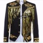 male jacket blazer outfit singer sequined gold silver host clothing nightclub stage activities star 