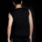 Silver sequins round collar Singer stage black men\'s vest men pullover brand roupas masculinas sexy