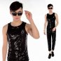 new fashion Stage costumes Sequins  Vests men\'s clothing ds paillette Performance vest costume tide