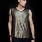 Golden Singer stage black men\'s vest men pullover brand roupas masculinas sexy tank top camisetas r