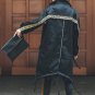 Men High Street Fashion Hip Hop Loose Trench Coat Golden Ribbon Zipper Male Long Windbreaker Jacket 